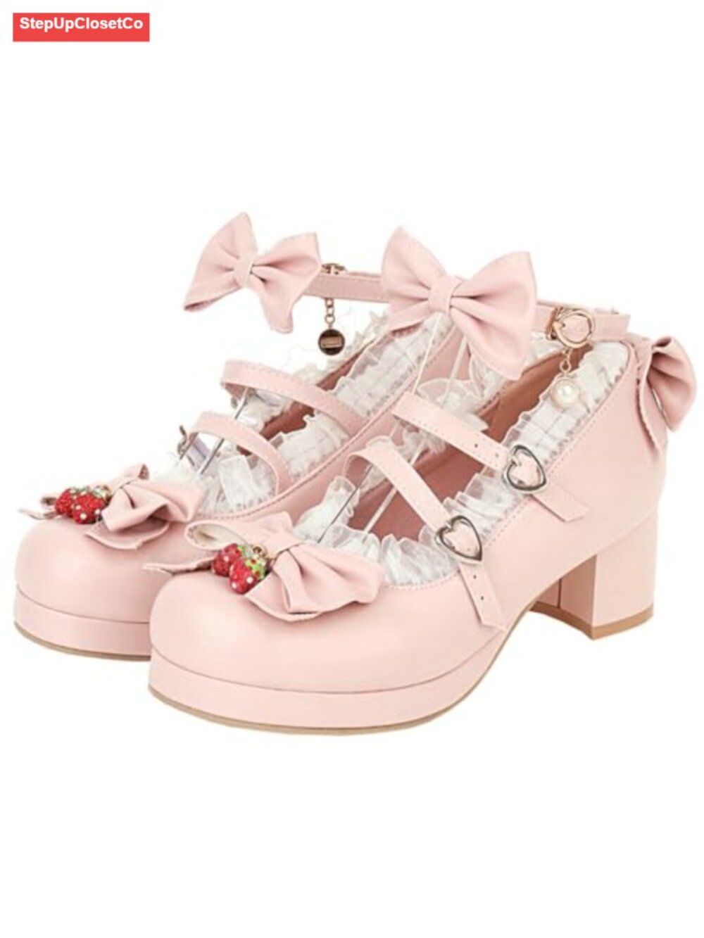 Mary Jane Platform Pumps Chunky Heel Lolita Shoes with Buckle